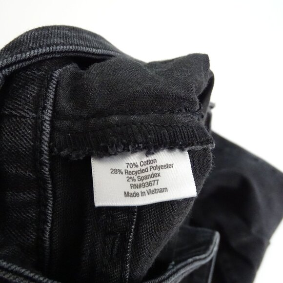 St Johns Bay Skinny Leg Jeans Women Size 14 Black Denim Comfortable Stretch - Picture 5 of 10